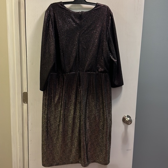 Lane Bryant Cocktail Dress. Size 18. Long Sleeve. Ombre. Shimmering - Picture 11 of 13